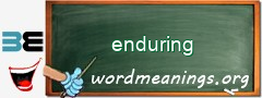 WordMeaning blackboard for enduring